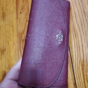 Coach Burgundy Leather Wallet